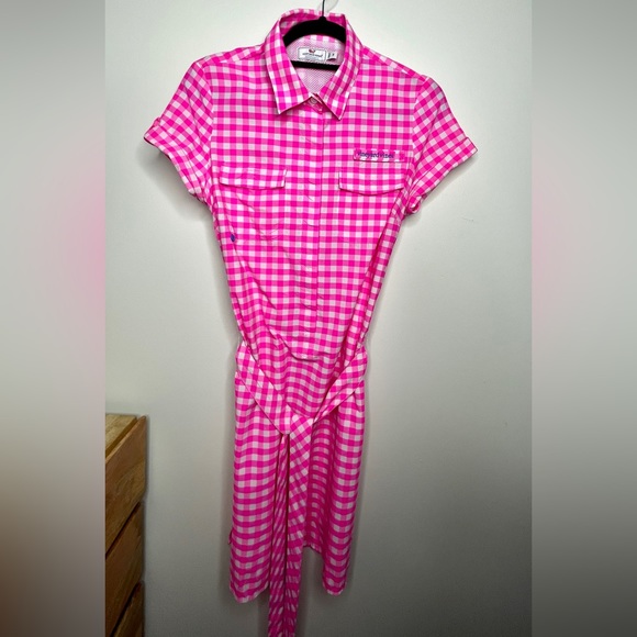 Vineyard Vines Performance Dress Hot Pink Gingham | Color: Pink/White | Size: 2 - Picture 2 of 11